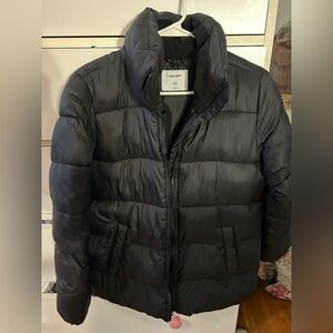 Old Navy Women's Small Petite Black Puffer Jacket